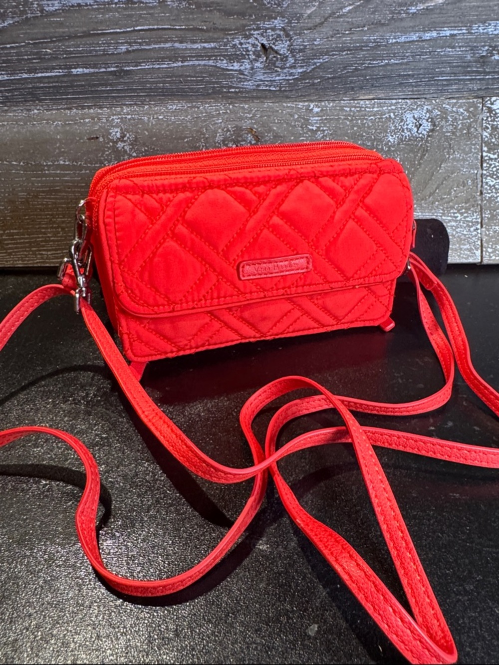 Vera Bradley red crossover bag